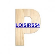 Lettre bois 1,85 cm P lot de 5 pieces