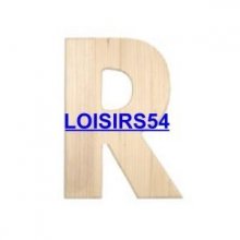 Lettre bois 1,85 cm R lot de 5 pieces