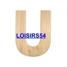 Lettre bois 1,85 cm U lot de 5 pieces