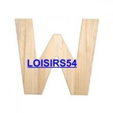 Lettre bois 1,85 cm W lot de 5 pieces