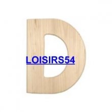 Lettre bois 1,85 cm D lot de 5 pieces
