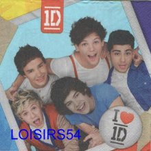 Serviette papier One Direction en photo