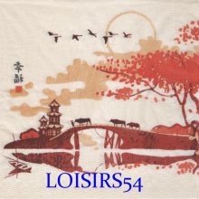 Serviette papier Asie et paysage au bord de l'eau