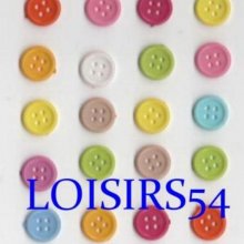 Lot de 20 boutons couleurs clairs et orange de 13 mm pour la couture