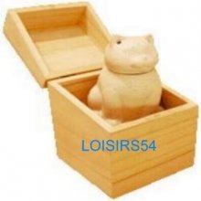 Bruleur à parfum modéle chat dans boite en bois