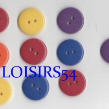 Lot de 10 boutons couleurs clairs et divers de 22 mm pour la couture