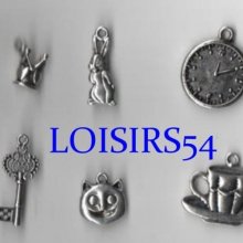 Breloque chat et lapin 25 mm pour bracelet