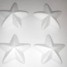 Etoile polystyrène 6 cm lot de 4