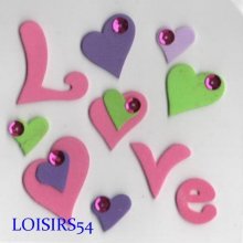 Stickers love autocollant mousse pour décoration