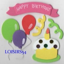 Stickers anniversaire autocollant mousse pour décoration