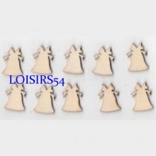 Cloches en bois 2 cm lot de 10 pièces pour décoration