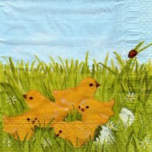 Serviette papier Poussins jaunes 33cm X 33 cm 3 plis