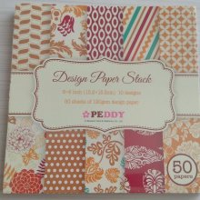 Feuilles origami pour scrap 15 cm x 15 cm 50 pièces