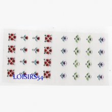 Strass fleurs 0.7 mm autocollant lot de 32 pièces pour décoration