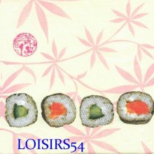Serviette papier Asie et poissons 33 cm x 33 cm