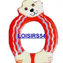 Lettre en bois décorer motif O lot de 8 pieces