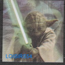 Serviette papier Yoda 33 cm x 33 cm pour décoration