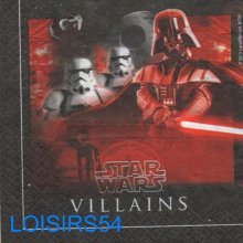 Serviette papier Dark Vador 33 cm x 33 cm pour décoration