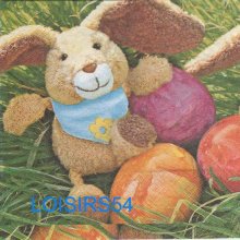 Serviette papier lapin peluche de Pâques