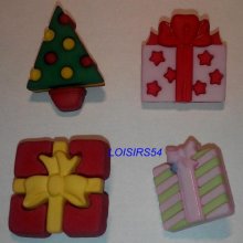 Lot de 4 boutons cadeaux résine plastique de 20 mm pour la couture