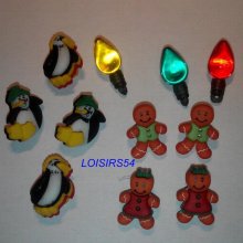 Lot de 11 boutons gateaux résine plastique de 15 mm pour la couture