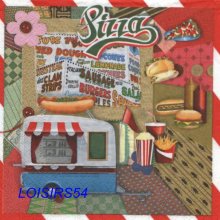 Serviette papier Pizza et Italie - 33 cm x 33 cm