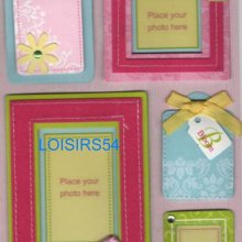 Etiquettes papier autocollantes scrapbooking