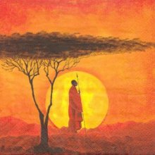 Serviette papier Afrique  33 cm X 33 cm 3 plis