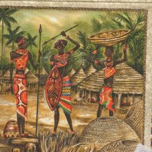 Serviette papier Afrique et danseurs 33 cm X 33 cm 3 plis