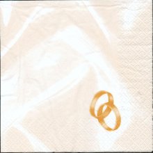 Serviette papier motif mariage +  alliances