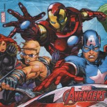 Serviette Avengers 4 héros 33 cm X 33 cm 3 plis