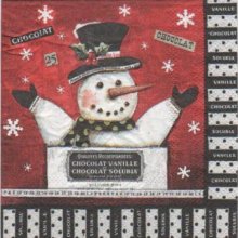 Serviette papier bonhomme de neige 25 cm X 25 cm 3 plis