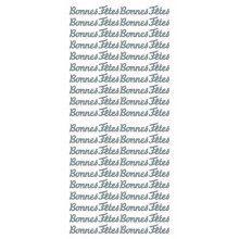 Sticker Bonne Fêtes couleur argentr 230 mm x 100 mm