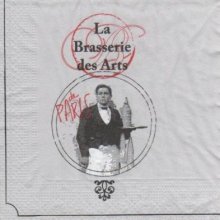 Serviette papier brasserie des Arts de 33 cm X 33 cm 3 plis