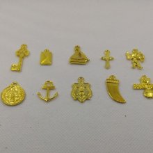 Breloques métal motif clé lot de 10 pièces