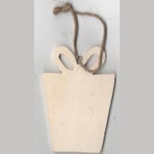 Cadeau en bois à peindre 80 mm x 50 mm