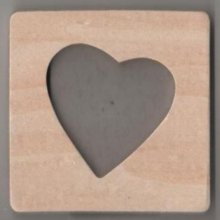 Cadre photos bois coeur 85 mm x 85 mm 