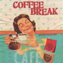 Serviette papier café break de 33 cm X 33 cm 
