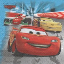 Serviette papier Cars2 et Sally de 33 cm X 33 cm 2 plis