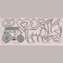 Stickers carrosse couleur transparent 230 mm x 100 mm