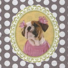 Serviette papier Chien Basset33 cm X 33 cm 3 plis