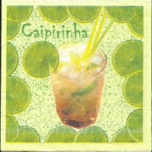 Serviette papier cocktail fruits 25 cm x 25 cm