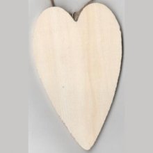 Coeur en bois à peindre 120 mm x 60 mm