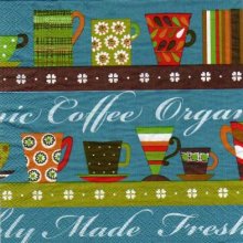 Serviette papier motif Coffée Cup de 33 cm X 33 cm 3 plis