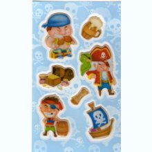 Stickers 3D coffre pirate