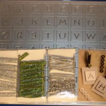 Coffret décoration Alphabet couleur argent