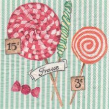 Serviette papier confiserie de 25 cm X 25 cm 3 plis