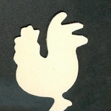 Support bois coq en bois à peindre 50 mm x 35mm