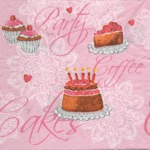 Serviette papier cupcakes sucré 33 cm X 33 cm 3 plis