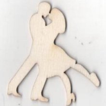 Couple danseurs bois 50 mm x 40 mm
